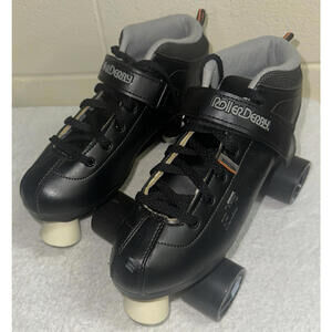 Roller Derby STR Seven Quad Deluxe Speed Skates Black Unisex Adult size 10 NEW